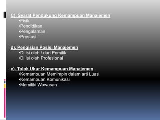  Ringkasan Pekerjaanb). Struktur Organisasi :  Pembagian Kerja, 