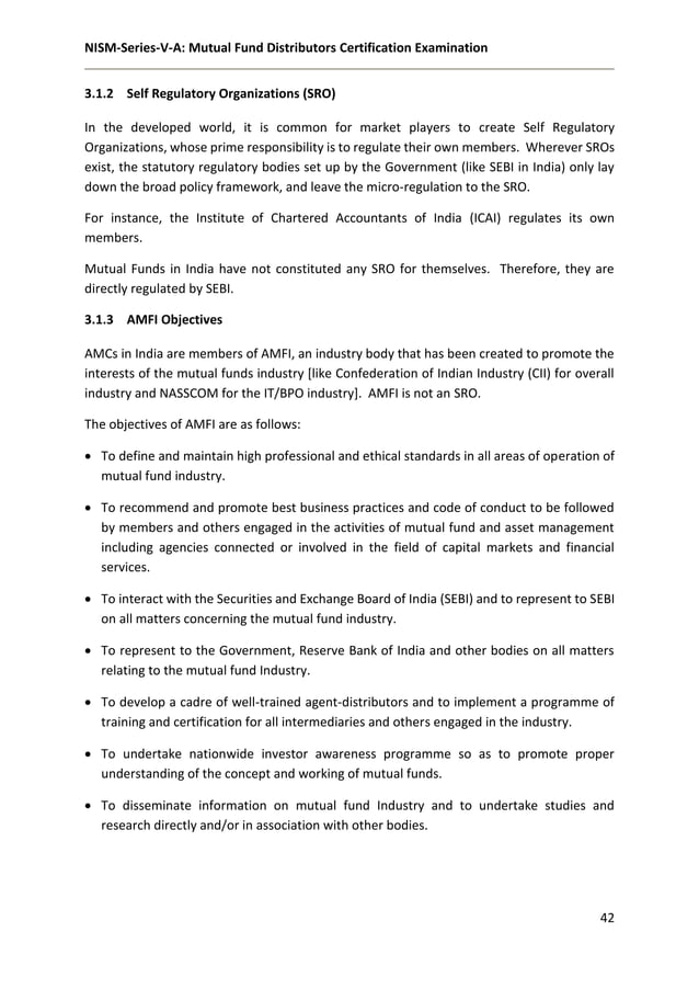 Study Material [NISM] SeriesVA Mutual Fund Distributors