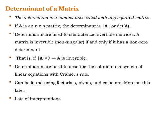Study Material For Matrix And Determinant Pptx