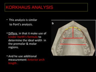 Pont Model Analysis Inference Model analysis in orthodontic | PPT