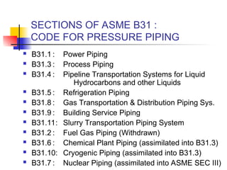 study of ansi 31.3.PPT for piping engineering | PPT