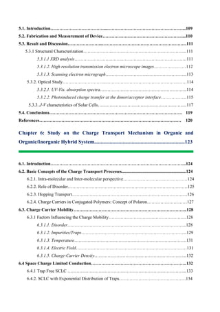 Study of charge transport mechanism in organic and organicinorganic ...