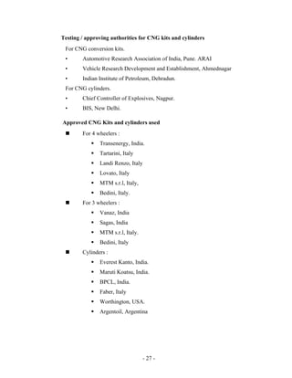 Study of cng and lpg based vehicle system in pune and ahmedabad | PDF