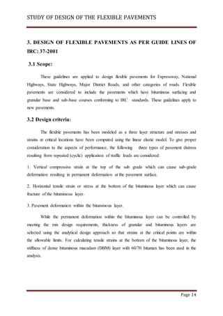 Study of design of the flexible pavements | DOCX