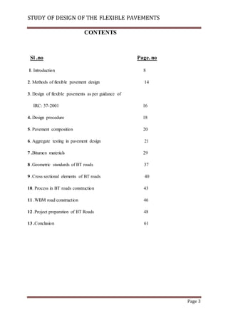 Study of design of the flexible pavements | DOCX