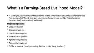 Livelihood Components Comprehensive Study of Agro-Climatic Zones and Farming-Based Livelihood ...