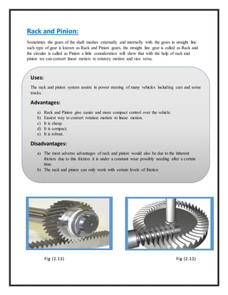 Different Types of Gears and Uses