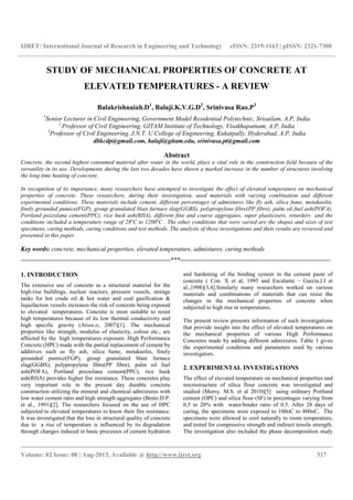Study of mechanical properties of concrete at | PDF