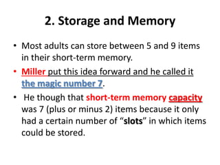 Study of memory in psychology | PPTX