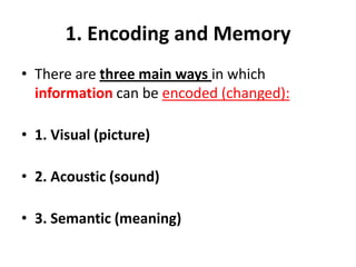 Semantic Encoding Psychology