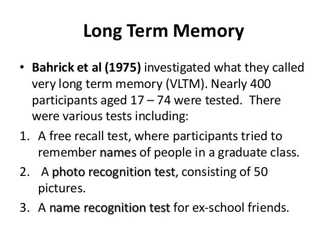 free recall from short term memory free recall from short term memory