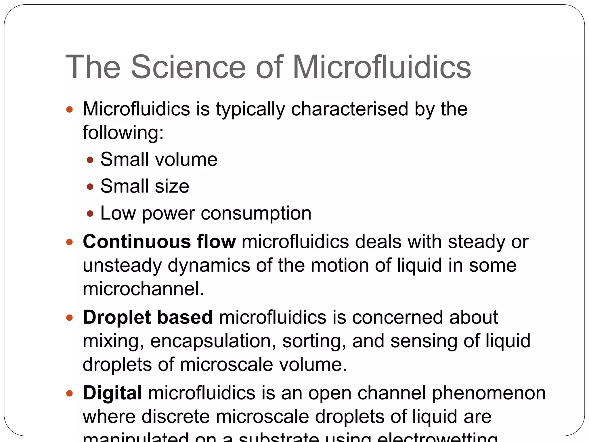 Study of Microfluidics and its Application in Biomedical Diagnostic ...