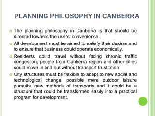Study of new town canberra, australia | PPTX