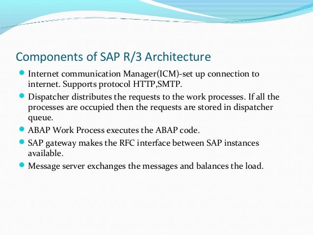 Study of SAP R3 architecture