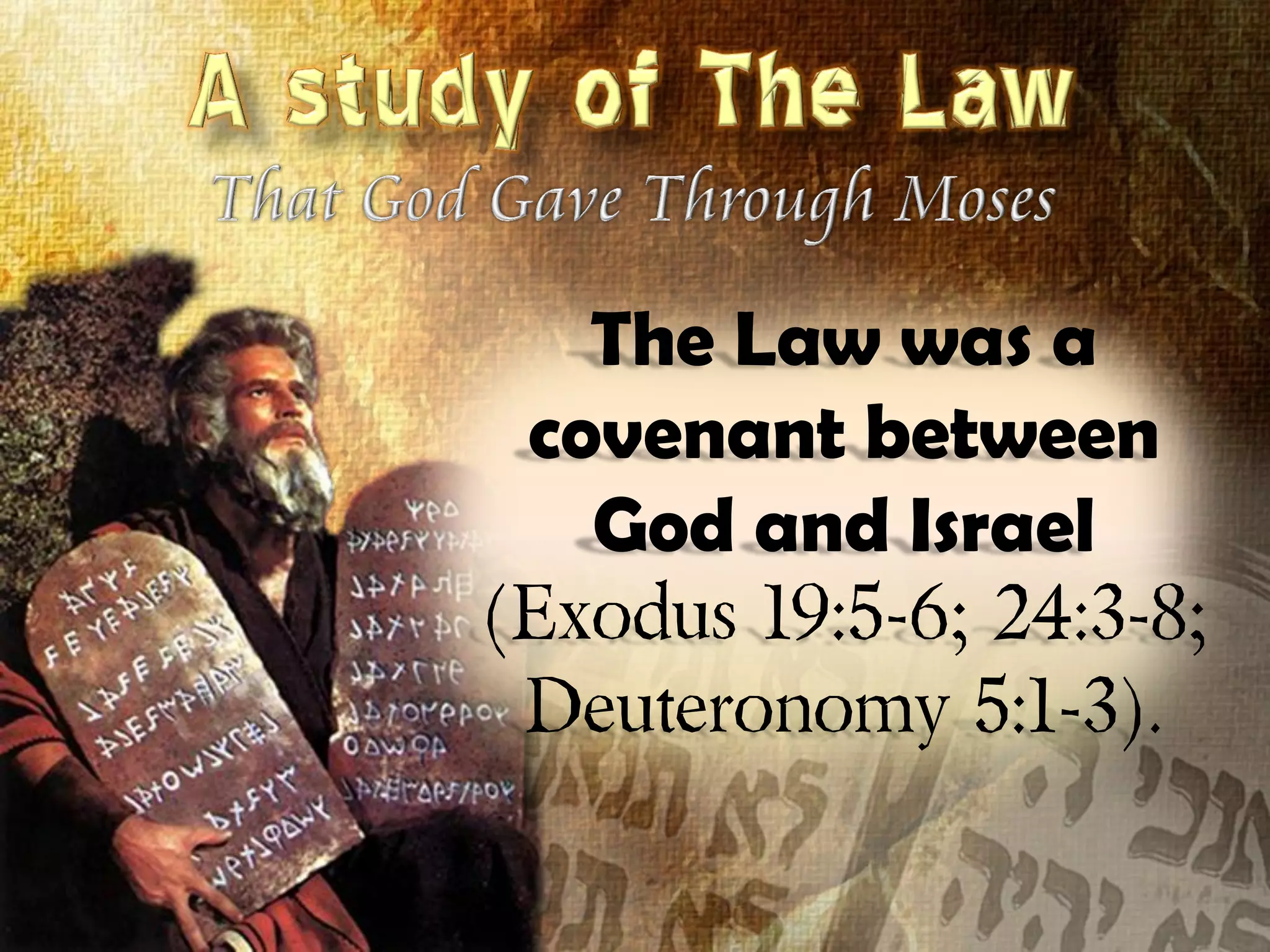 Study Of The Law Of Moses (Part 1) | PDF