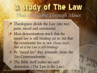 Study Of The Law Of Moses (Part 1) | PPT
