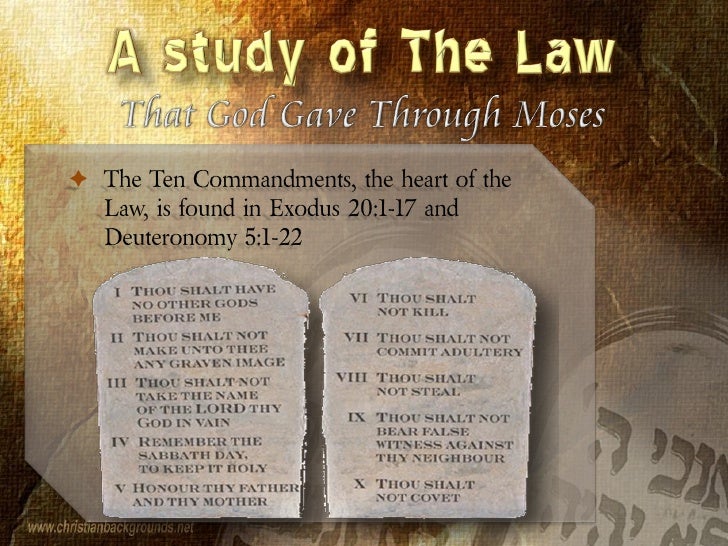 study of the law of moses part 1 2 728
