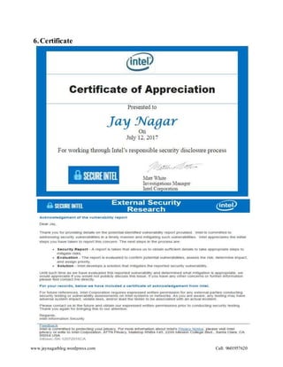 www.jaynagarblog.wordpress.com Call: 9601957620
6.Certificate
 