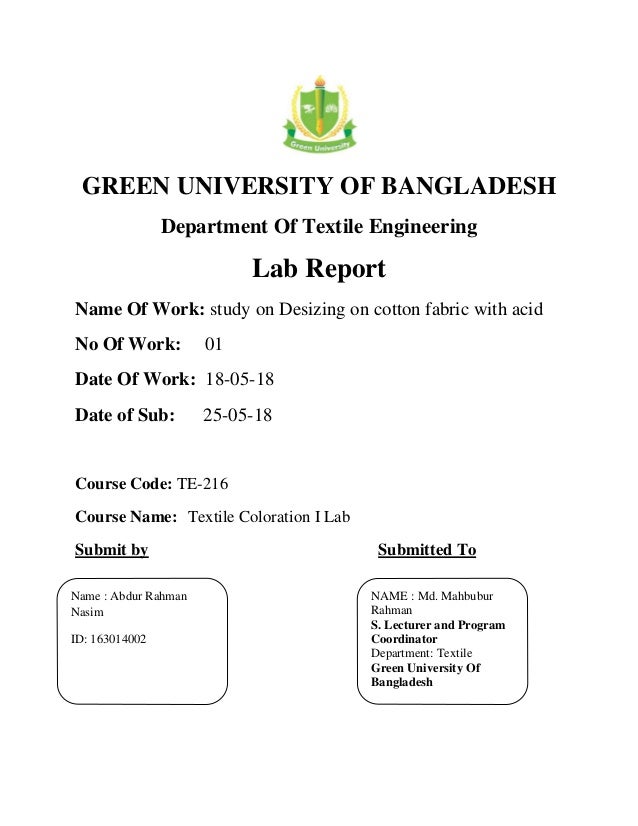 Study On Desizing On Cotton Fabric With Acid