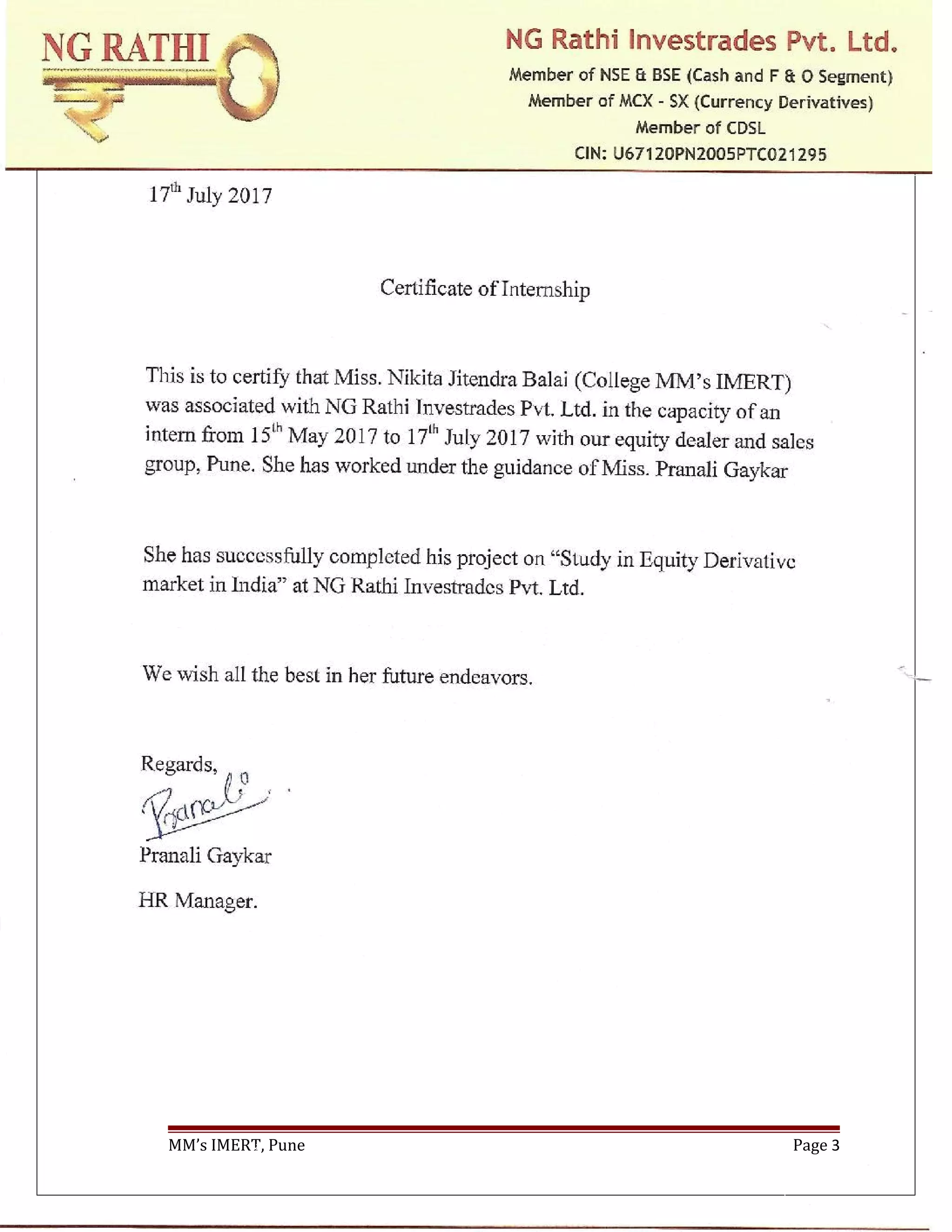 MM’s IMERT, Pune Page 3
 