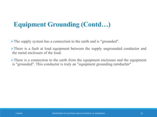 Study on grounding system and safety practices | PPTX