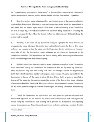 Study on Muncipal Solid Waste Management in Kochi | PDF