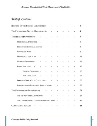 Study on Muncipal Solid Waste Management in Kochi | PDF