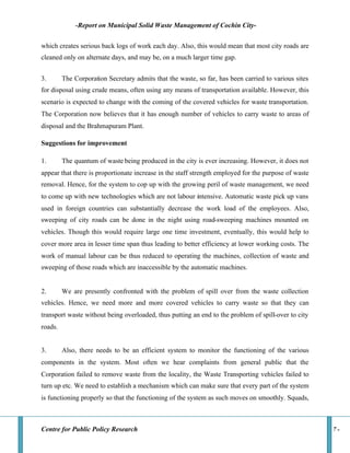 Study on Muncipal Solid Waste Management in Kochi | PDF