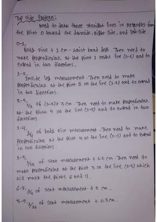 Study on Pattern Making of a Trouser | Pattern | Pattern Making