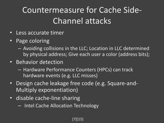 [若渴]Study on Side Channel Attacks and Countermeasures | PDF