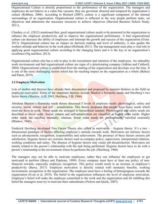 Study on the Impact of Organizational Culture on Employee Motivation in ...