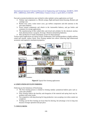 Study on the mechanism of force calculations in flow forming a review | PDF