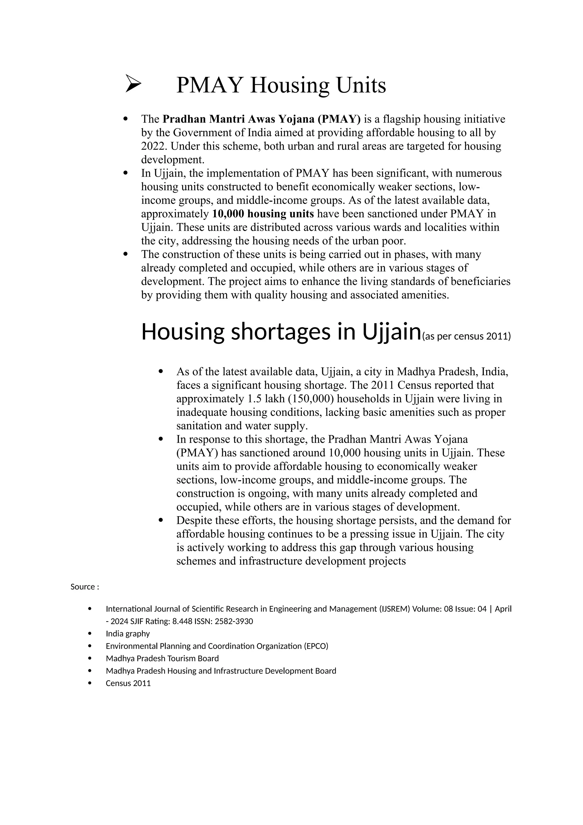 Pmay Projects Basic Study on Ujjain of housing --.docx
