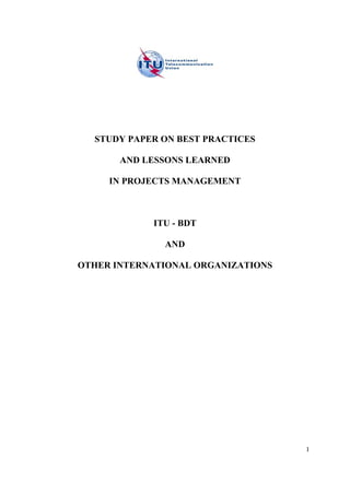 Study paper on project management leason learned
