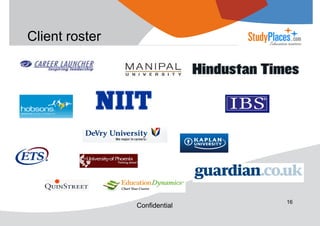 Client roster

Confidential

16

 