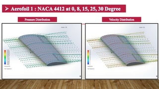Design and analysis of wing for Unmanned Aerial Vehicle using CFD | PPTX