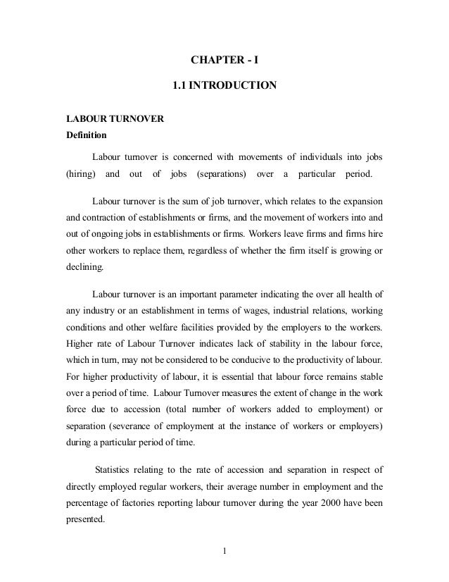 Employee Turnover Research Dissertation Example | Topics and Well Written Essays - words