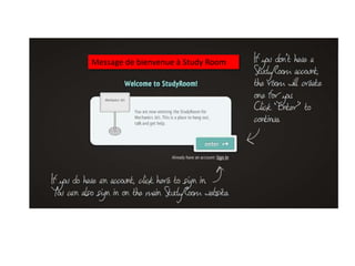 Message de bienvenue à Study Room
 