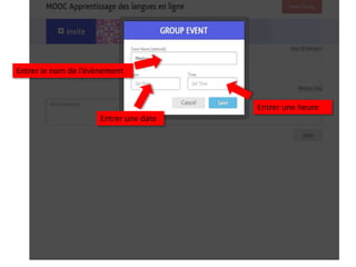 Entrer le nom de l’évènement



                                       Entrer une heure
                     Entrer une date
 