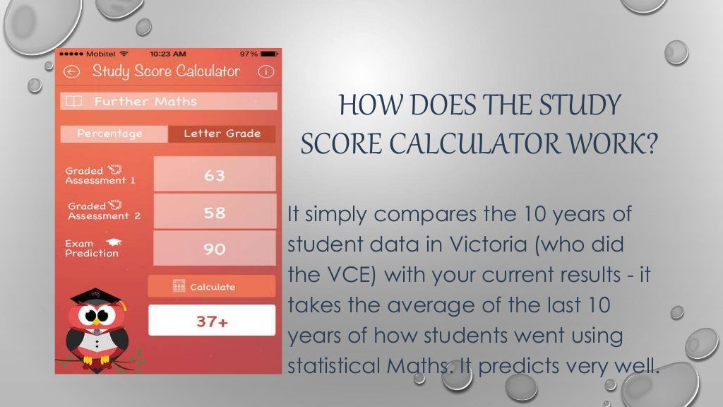 Study Score Calculator for VCE