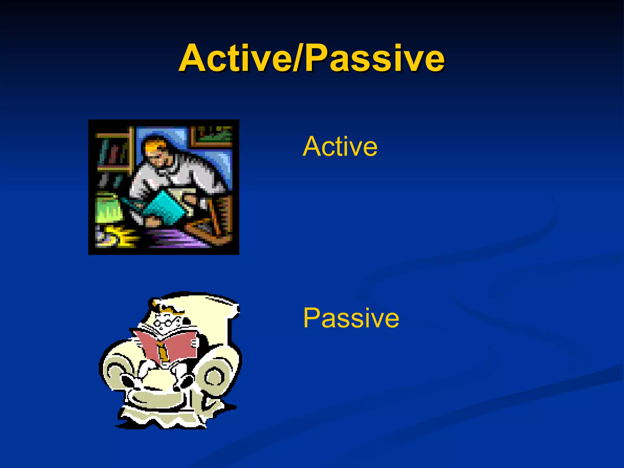 Active/Passive Active Passive 
