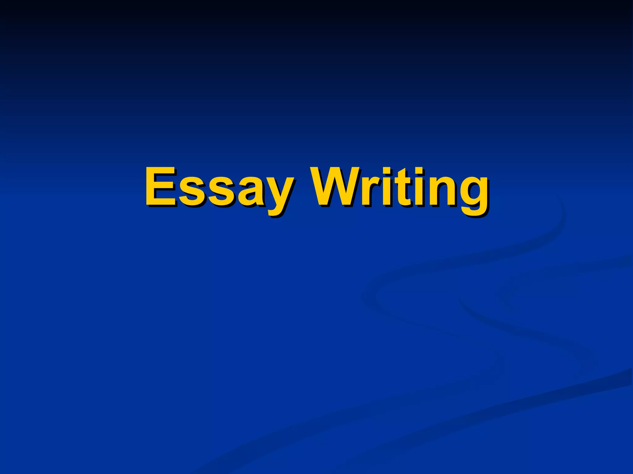 Essay Writing 