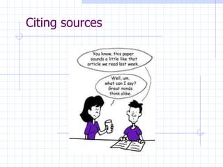 Citing sources 