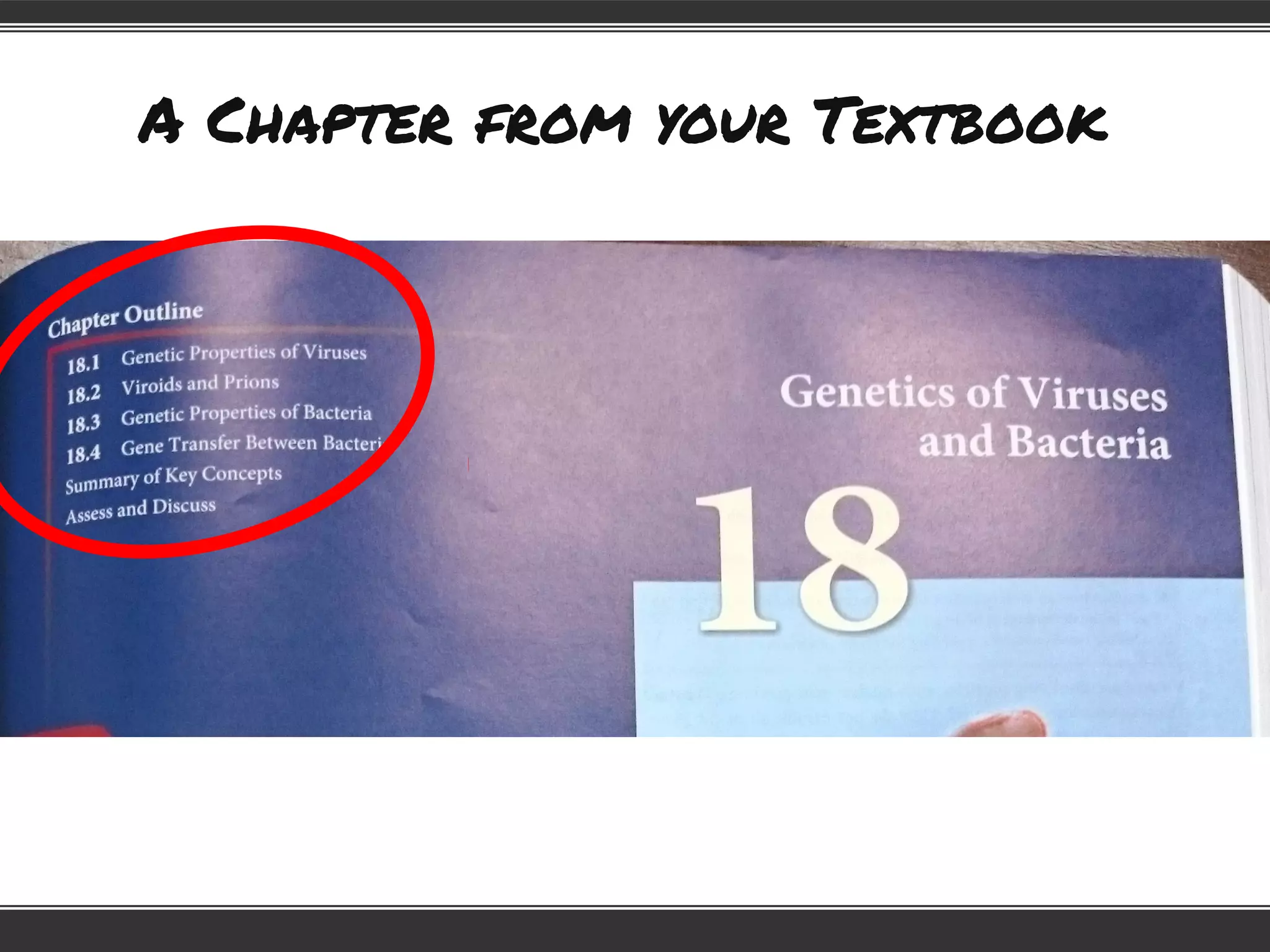 A Chapter from your Textbook
 