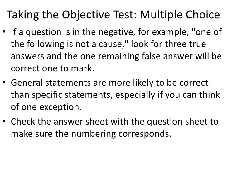 study skills and test taking tips making multiple choice test