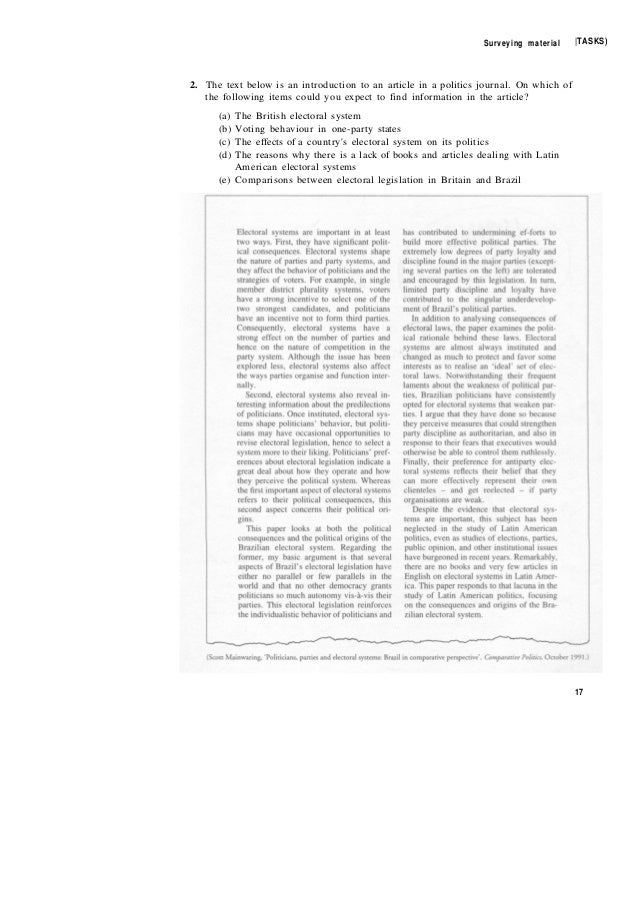 Study skills essay