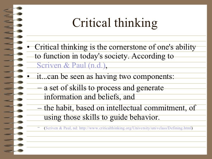 Defining Critical Thinking