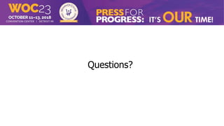 Questions?
 