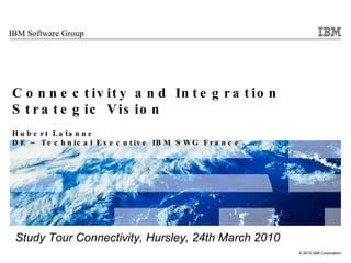 Connectivity and Integration Strategic Vision   Hubert Lalanne DE – Technical Executive IBM SWG France Study Tour Connectivity, Hursley, 24th March 2010 
