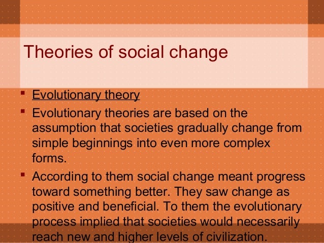 evolutionary theories of social change pdf